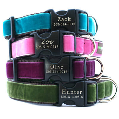 Velvet Dog Collars (Mimi Green)