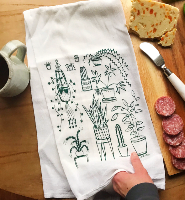 Houeplants Kitchen Tea Towel