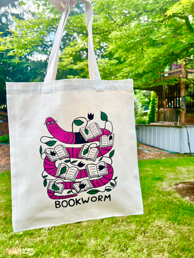 Bookworm Tote Bag