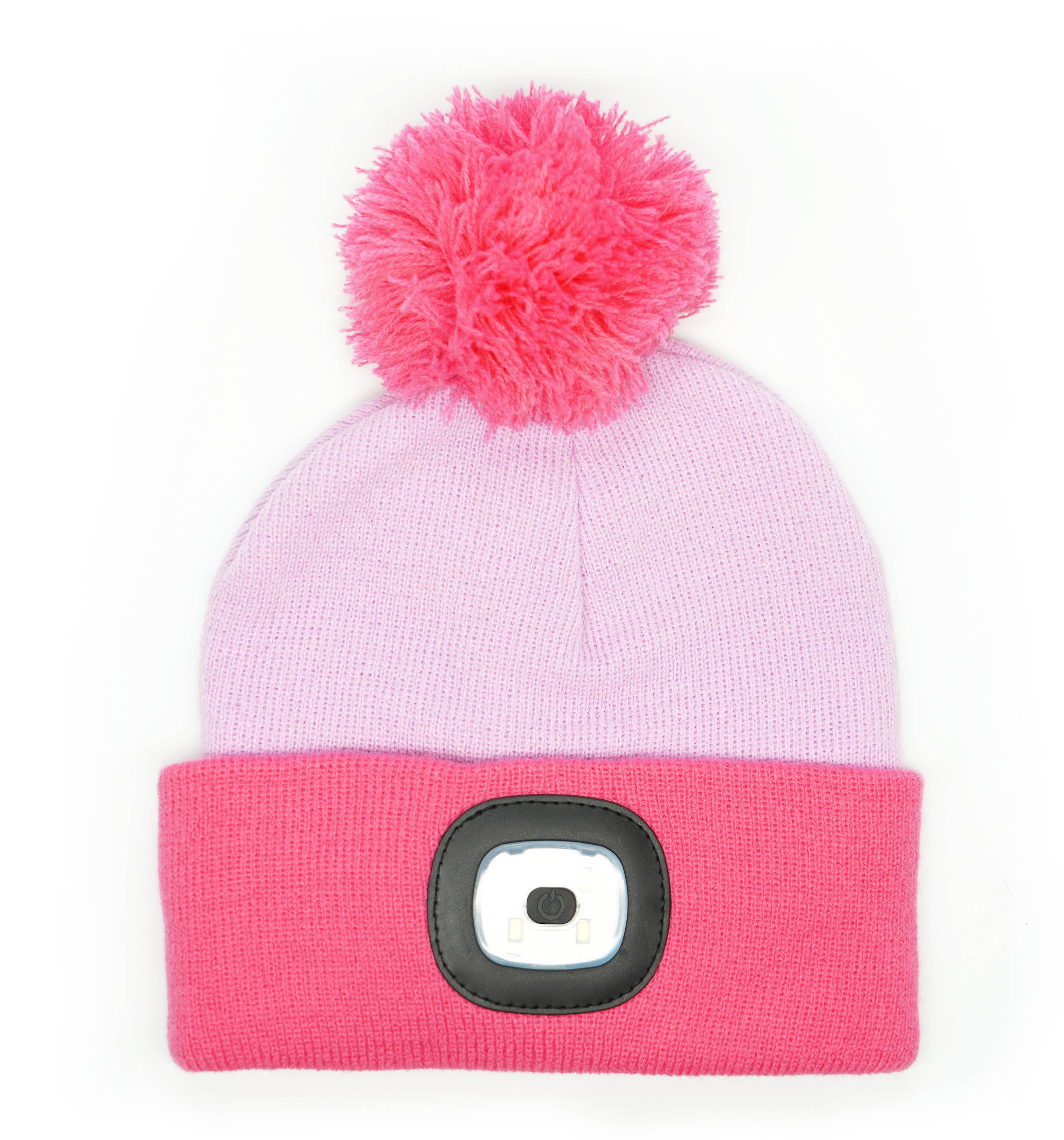 Night Scope Kid's Rechargeable Led Pom Hat Open Stock