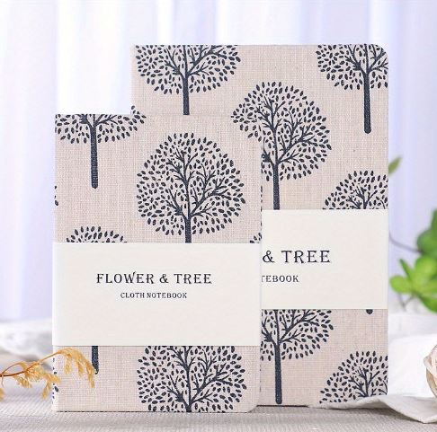 Flower & Tree Cloth Notebook