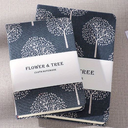 Flower & Tree Cloth Notebook